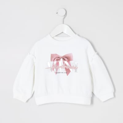 river island white sweatshirt