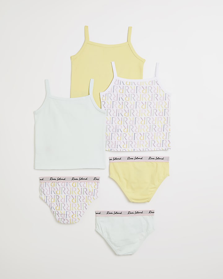 Mini girls white pastel RI vest set 3 pack