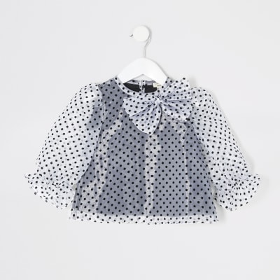 river island polka dot blouse