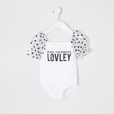 girls white bodysuit