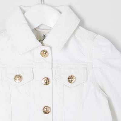 river island white denim jacket