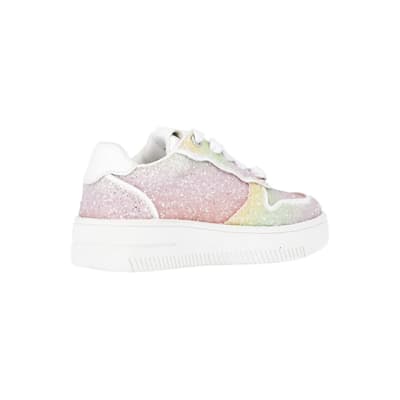 Rainbow sales glitter trainers