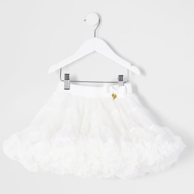 white tutu mini skirt