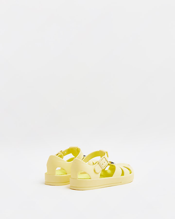 Mini girls yellow jellie sandals