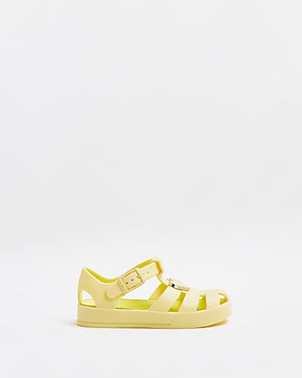Mini girls yellow jellie sandals