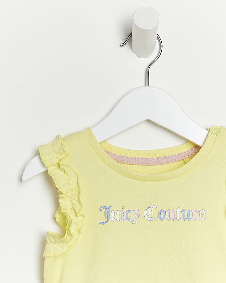 Mini girls Yellow Juicy Couture frill outfit