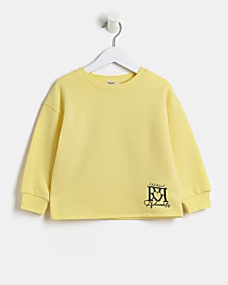 Mini Girls Yellow RI Logo Sweatshirt
