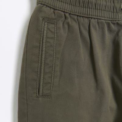 Mini Khaki cuffed Cargo Trousers