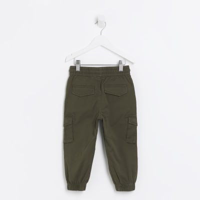 Mini Khaki cuffed Cargo Trousers