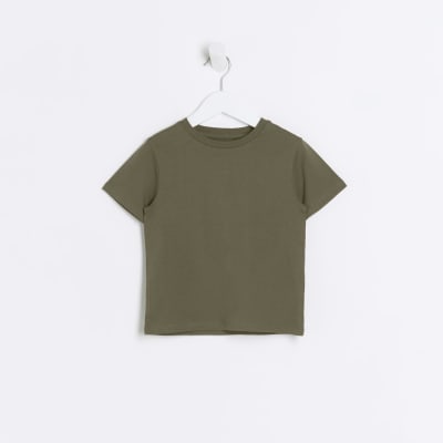 Mini khaki short sleeve t-shirt