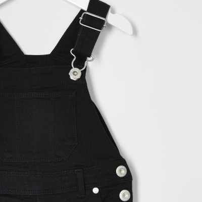 petite black dungarees