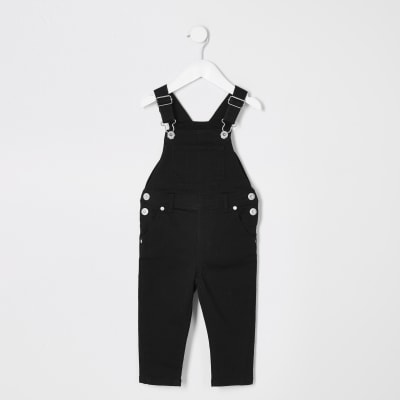 boys black dungarees