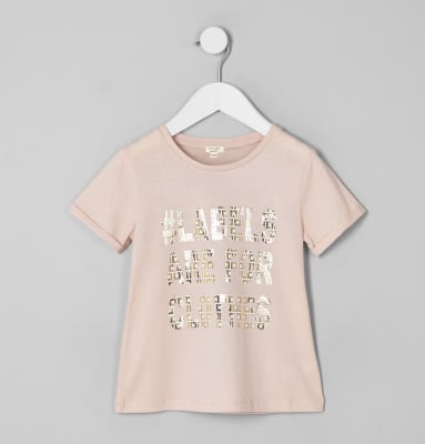 Mini kids pink Ditch the Label T-shirt