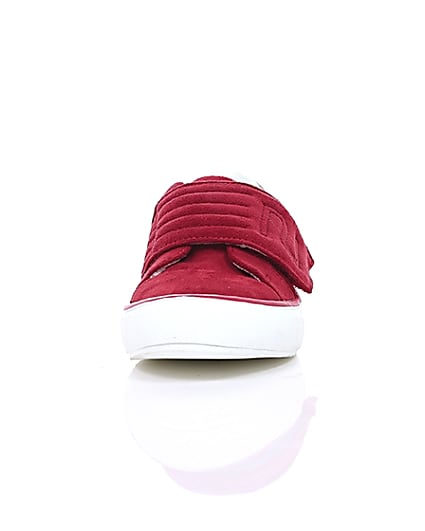 360 degree animation of product Mini kids red RI velcro trainers frame-3
