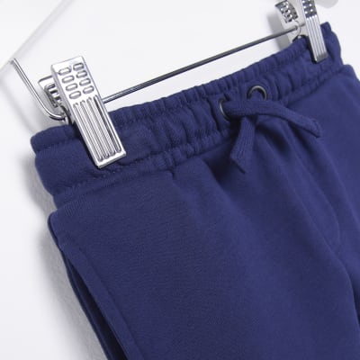 Mini navy drawstring jersey shorts