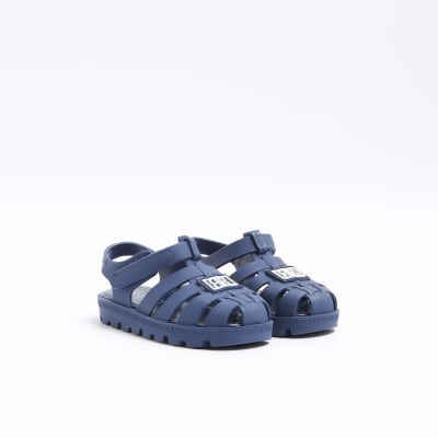 Mini Navy Jelly Sandals