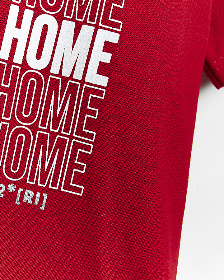 Mini Red Its Coming Home Slogan T-shirt