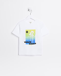 Mini white ombre graphic t-shirt