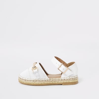 white closed toe espadrilles