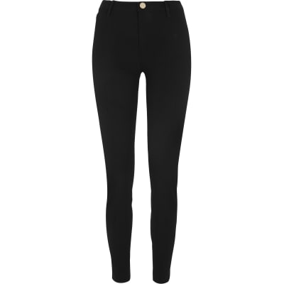 mid rise black pants