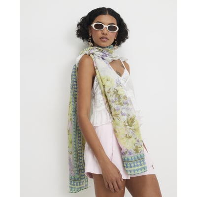 Multi Colour Floral Printed Scarf