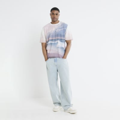 Multi Colour Landscape Print T-Shirt