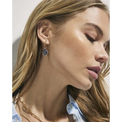 Multi Colour palm tree flower 3 pack earrings