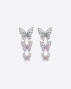 Multicoloured butterfly earrings