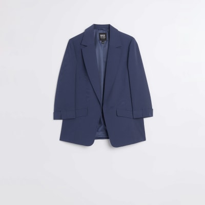 Navy 3/4 quarter sleeve blazer
