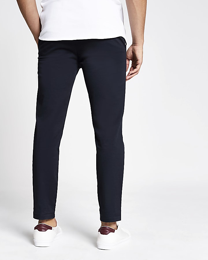Navy and tan multipack skinny chino trousers
