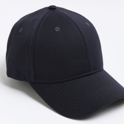 Navy baseball cap | River Island