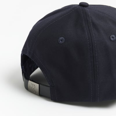 Navy baseball cap River Island