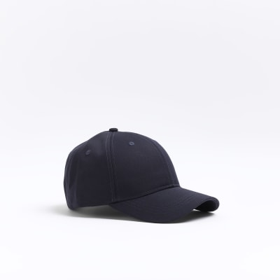 Navy baseball cap River Island