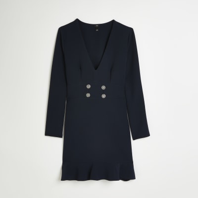Navy bodycon mini dress