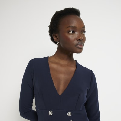 Navy bodycon mini dress