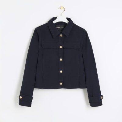 River island navy jacket online