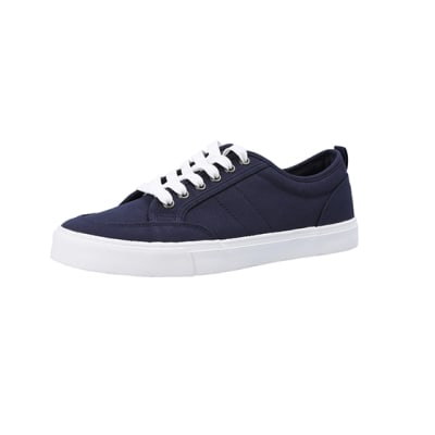 River island navy on sale trainers