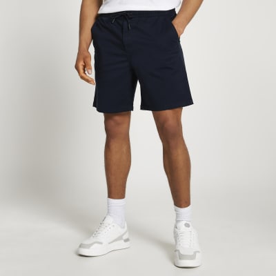 Navy Casual Pull On Shorts River Island