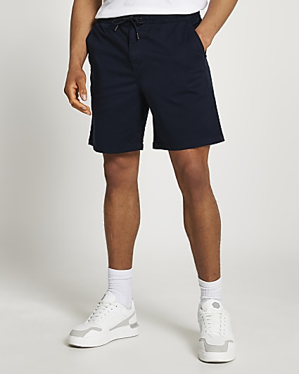 Navy casual pull on shorts