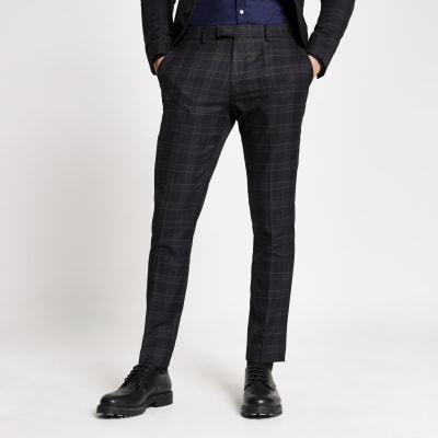 skinny fit suit trousers