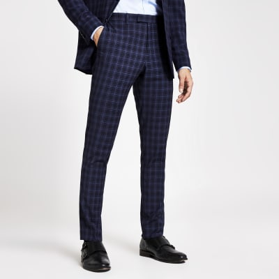 check slim trousers