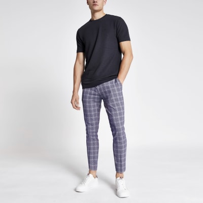 mens cropped trousers skinny