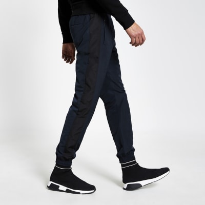 slim fit navy joggers