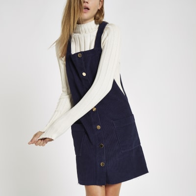 corduroy dungaree dress