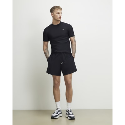 Navy Cotton Regular Fit Shorter Length Shorts