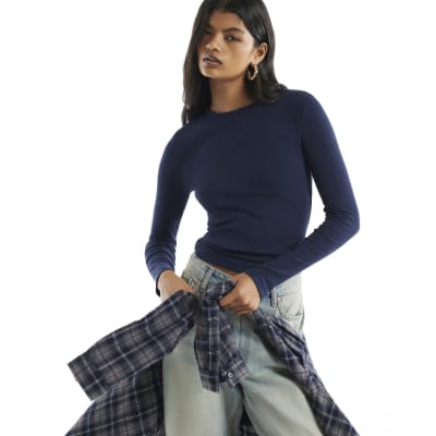 Crew Neck Rib Top