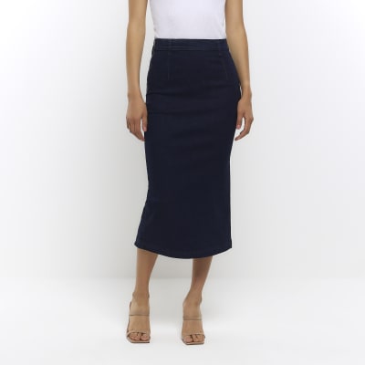 Navy skirt clearance river island