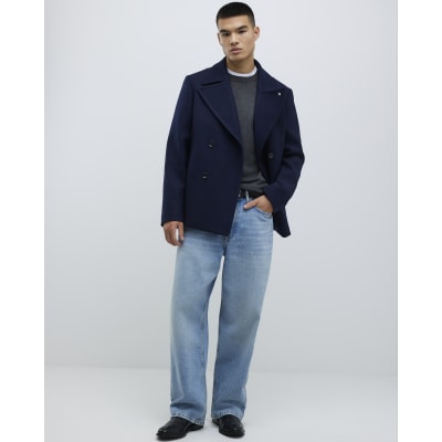 Navy Double Breasted Peacoat