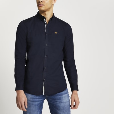 muscle fit button up