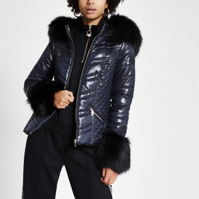 river island hooded coat